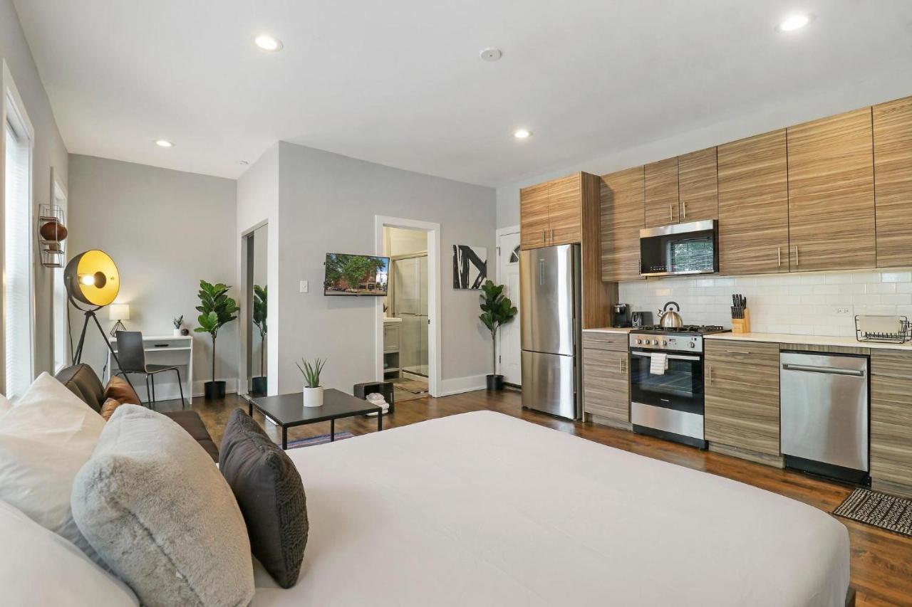 Modern Minimalist Studio Apt In Portage Park - Pensacola 3W Chicago Exterior foto